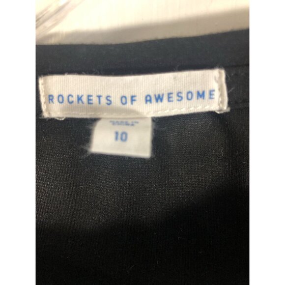 Rockets Of Awesome 10 Black Sequin Stripe Dress - Picture 3 of 5